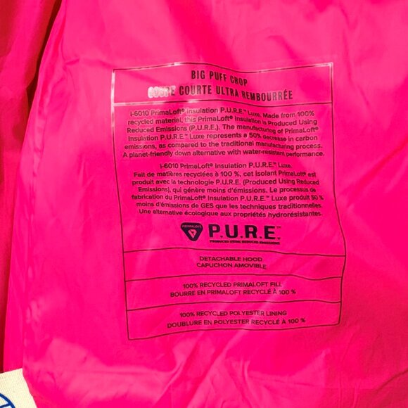 Gap Big Puff Cropped Jacket in Super Neon Hot Pink Size Small - Picture 10 of 12